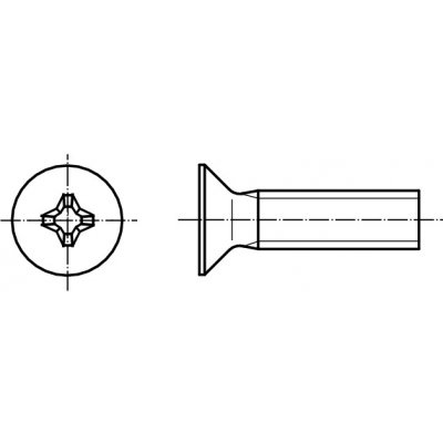 PROFISTYL DIN 965 šroub zápustná hlava, křížová drážka POZIDRIVE nerez A2 Varianta: DIN 965 šroub zápustná hlava křížová drážka nerez A2 M8x25 – Hledejceny.cz