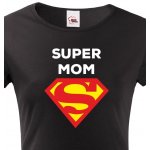 Dámské triko Super Mom černá – Zbozi.Blesk.cz