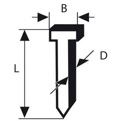 2608200512 Hřeb se zápustnou hlavou SK50 19G 1,2 mm, 19 mm, pozinkovaný Bosch – HobbyKompas.cz