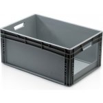 TBA Plastová Euro přepravka 600 x 400 x 270 cmmm s vkladovým otvorem – Zboží Dáma