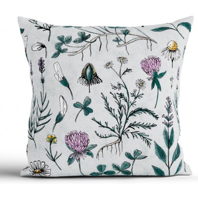 MKLuzkoviny.cz bavlna Renforcé Herbář mentolový 40 x 40 cm – Sleviste.cz