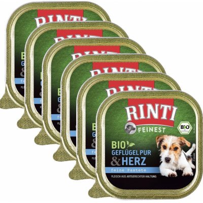 Rinti Feinest Bio Pur Adult Dog drůbeží srdíčka 6 x 150 g – Zboží Mobilmania