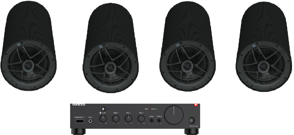 Onkyo MCA 1120 + Origin Acoustics PP80 (4ks)