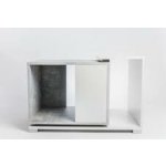 Diversa stolek Duo 80 x 50 x 50 cm bílá + beton – Sleviste.cz