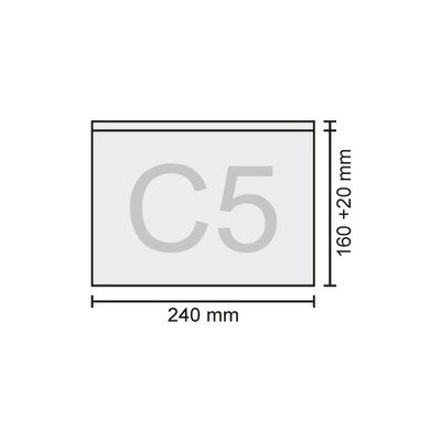 NONAME Obálka C5 transportní / průhledná 240 x 160 + 20 mm, bal / 100 ks – Zboží Živě