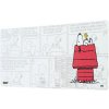 Podložky pod myš CurePink Herní podložka na stůl Snoopy: Comics (80 x 35 cm)