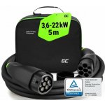 Green Cell Nabíjecí kabel Snap Typ 2 3-fáze 22 kW délka 5 metrů pro Tesla Model 3 S X Y, VW ID.3, ID.4 ID.5, Kia EV6 Audi E-Tron Fiat 500e a jiné | Zboží Auto