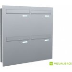 Poštovní schránka A-04 - do dveřního panelu - lakovaná - RAL 7040 MAT. - ŠEDÁ – Hledejceny.cz