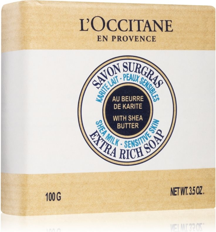 L'Occitane Shea Butter Extra Rich Soap tuhé mýdlo pro citlivou pokožku 100  g od 169 Kč - Heureka.cz