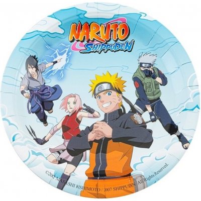 CHAKS Talířky papírové Naruto Shippuden 18 cm