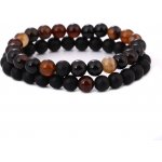 Budnej náramky pro páry yin a yang style z achátu a onyxu MN3030 – Zbozi.Blesk.cz