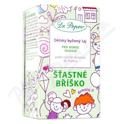 Dr.Popov Dětský bylinný čaj-Šťastné bříško 20 x 1.5g – Zboží Dáma