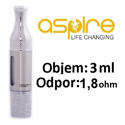 ET-S Victory BVC Clearomizer aSpire by Vision 1,8ohm stříbrný 3ml – Zboží Mobilmania