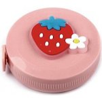 Svinovací metr s 3D obrázkem (150cm) varianta jahoda barva pudrová – Zboží Dáma