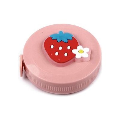 Svinovací metr s 3D obrázkem (150cm) varianta jahoda barva pudrová – Zboží Dáma