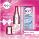 Veet Sensitive Precision elektrický zastřihovač + Silk & Fresh depilační krém pro citlivou pokožku 100 ml dárková sada