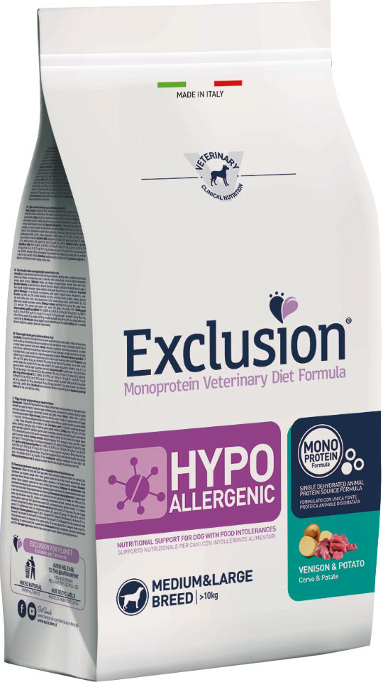 Exclusion Diet Hypoallergenic Medium/Large Adult Venison & Potato 12 kg