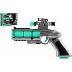 Teddies Pistole se zaměřovačem plast 20cm na baterie se zvukem a se světlem – Zboží Dáma