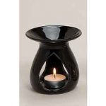 MaxHealth Aroma lampa keramická černá – Zboží Mobilmania