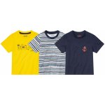 Lupilu chlapecké triko, 3 kusy žlutá modrá – Zboží Mobilmania