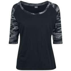 Urban Classics Ladies 3/4 Contrast Raglan Tee black darkcamo