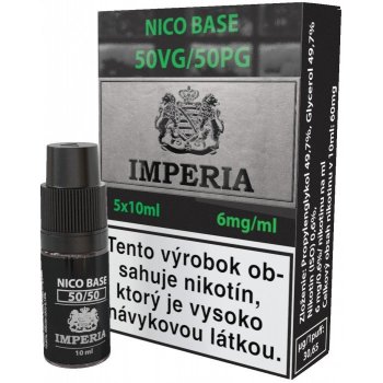 Boudoir Samadhi s.r.o. IMPERIA Nikotinová báze PG50/VG50 6mg 5x10ml