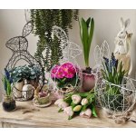 Bílý dekorační drátěný košík ve tvaru králíka 20*12*24 cm – Hledejceny.cz