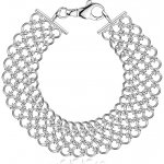 Šperky eshop širší náramek ze stříbra kroužky propletené do tvaru sítě R11.07 – Zboží Mobilmania