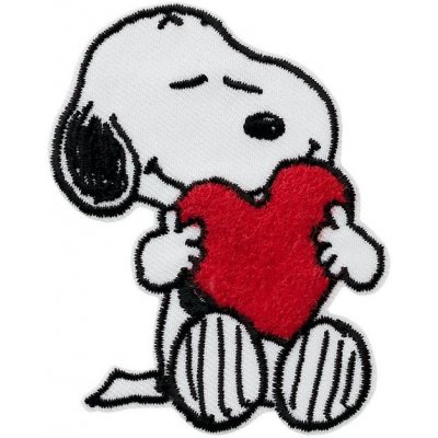 Nažehlovačka Snoopy se srdíčkem 7,5 x 5,5 cm Monoquick – Sleviste.cz
