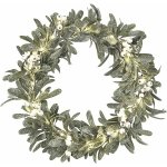 EMOS LED dekorace věnec jmelí 3x AA teplá bílá časovač – Sleviste.cz