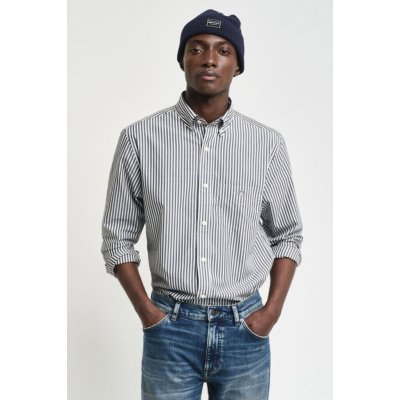Gant košile reg poplin stripe černá – Hledejceny.cz