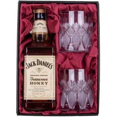 Jack Daniel's Honey Onte Crystal Exclusive 0,33 l (dárkové balení 2 sklenice) – Zboží Mobilmania