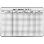 ekoTAB tabule rozvrhová 100 x 70, pro 26 tříd – Zboží Živě