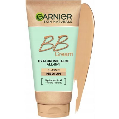 Garnier Hyaluronic Aloe All-In-1 BB Cream hydratačný BB krém pre všetky typy pleti Sienna 50 ml – Zboží Dáma
