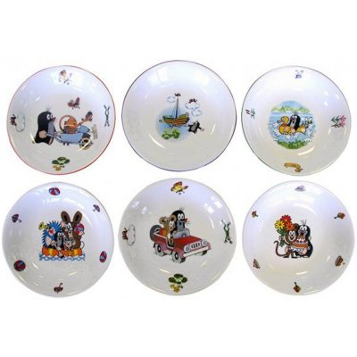 Porcelánový hluboký talíř THUN 20cm krtek MIX motivů – Zboží Dáma