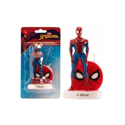 Dortová figurka Spiderman se svíčkou 9cm Dekora