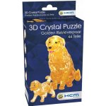 HCM KINZEL 3D Crystal puzzle Zlatý retrívr a štěně 44 ks – Sleviste.cz