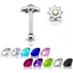 Šperky4U stříbrný piercing do nosu hvězdička N01040-P – Zboží Dáma