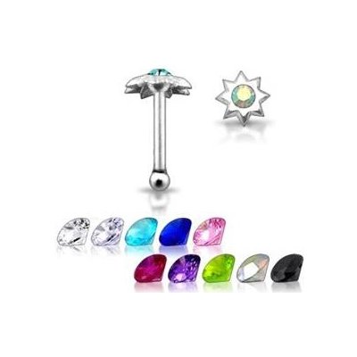 Šperky4U stříbrný piercing do nosu hvězdička N01040-P – Zboží Dáma
