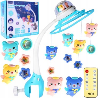 MalPlay Kolotoč nad postýlku s dálkovým ovladačem a projektorem medvídci – Hledejceny.cz