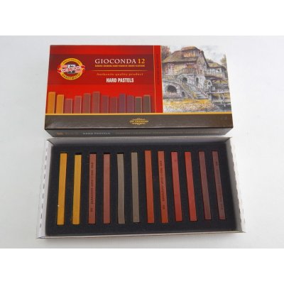 Koh-i-noor Gioconda Olejové křídy 8122 souprava 12 barev hnědé odstíny – Zboží Dáma