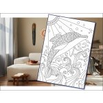 Radost v písku Šablona na pískování delfín mandala A4 210 x 297 mm – Zboží Dáma