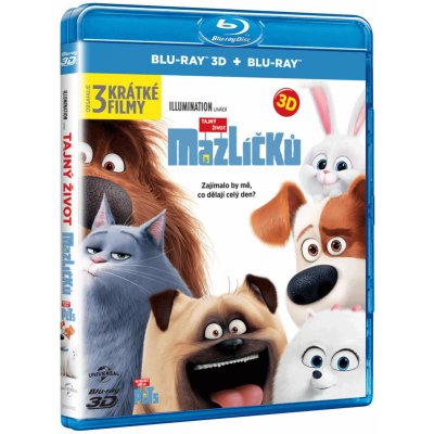 Tajný život mazlíčků 2D+3D BD – Zboží Mobilmania