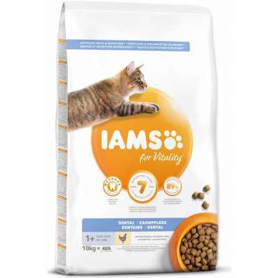 Iams for Vitality Cat Adult Dental Chicken 10 kg – Zboží Mobilmania