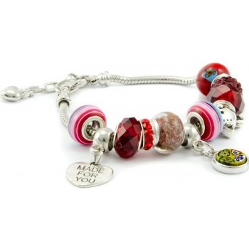 Murano náramek z vinutých perel Dora červený 2 10001812302