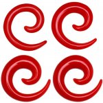 S4U Roztahovák do ucha spirála červená (5 mm) EP01061-05 – Zboží Dáma