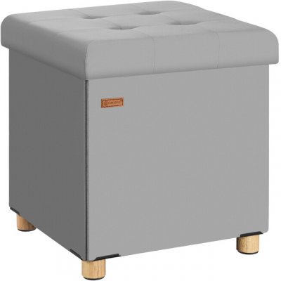 Casaria Mini taburet / stolička s úložným prostorem na nožičkách, šedý, 42 x 38 x 38 cm 109924 – Sleviste.cz