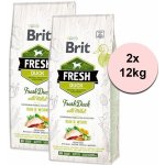 Brit Fresh Duck with Millet Active Run & Work 2 x 12 kg – Hledejceny.cz