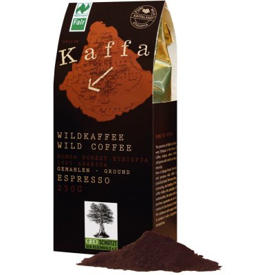 Kaffa Fair Trade Bio mletá divoká káva Espresso 250 g – Zboží Mobilmania