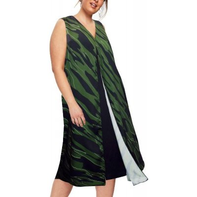 Dámské letní vzdušné šaty do A zelenočerné – Zboží Mobilmania